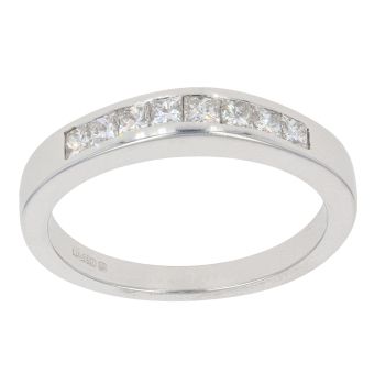 18ct White Gold 0.40ct Princess Cut Diamond Eternity Ring