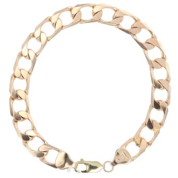9ct Yellow Gold Curb Bracelet 8"