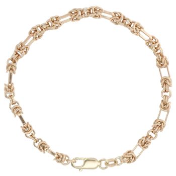 9ct Yellow Gold Byzantine Bracelet 7"