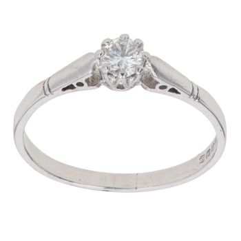 Platinum 0.30ct Brilliant Cut Diamond Solitaire Ring