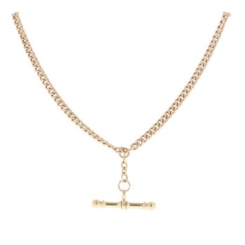 9ct Yellow Gold Albert T-Bar Chain 16"