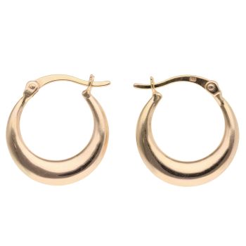 Silver and Gold Plated Creole Hoop Earrings Set of Two