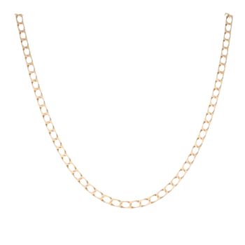 9ct Yellow Gold Square Curb Chain 18"
