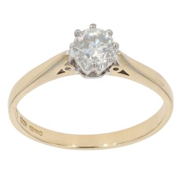 18ct Yellow Gold 0.50ct Brilliant Cut Diamond Solitaire Ring