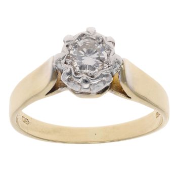 18ct Yellow Gold 0.33ct Brilliant Cut Diamond Solitaire Ring