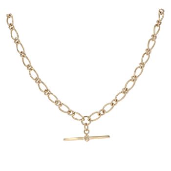 9ct Yellow Gold Fancy T-Bar Chain 20"