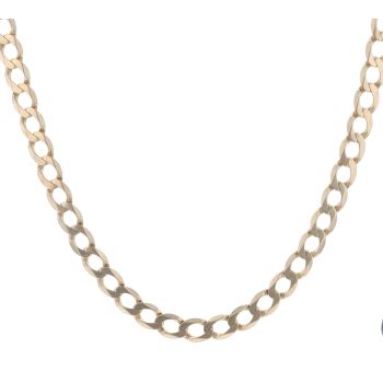 9ct Yellow Gold Curb Chain 22"