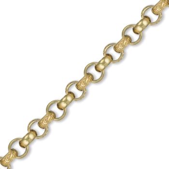 New 9ct Traditional Heavyweight Patterned & Plain Belcher Chain