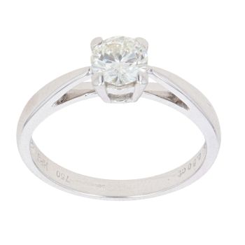 18ct White Gold 0.50ct Brilliant Cut Diamond Solitaire Ring