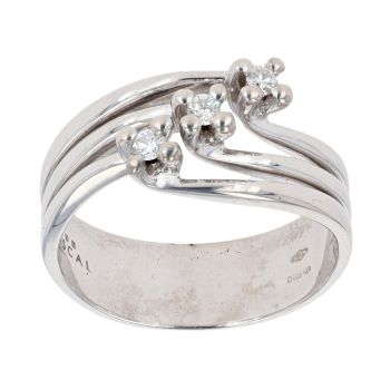 18ct White Gold 0.15ct Diamond Fancy Ring