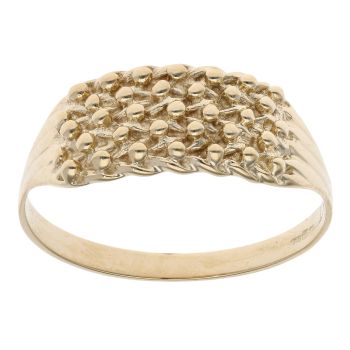 9ct Yellow Gold Five Row Keeper Ring