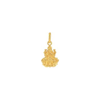 22ct Yellow Gold Lakshmi Pendant on Lotus