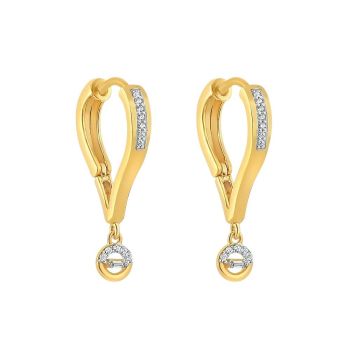 22ct Yellow Gold Hoop Earring with Droplets