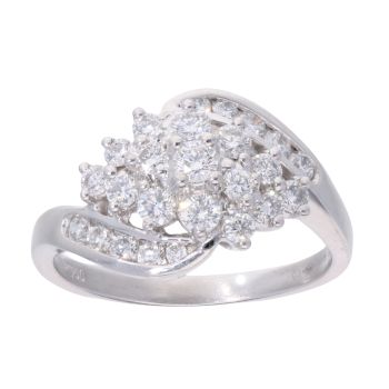 Platinum 0.60ct Diamond Cluster Ring