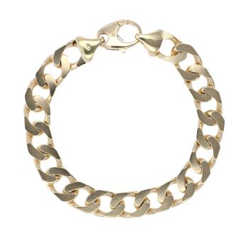 9ct Yellow Gold Curb Bracelet 8"