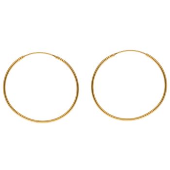 22ct Yellow Gold Plain Hoop Earrings