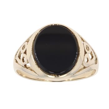 9ct Yellow Gold Onyx Signet Ring