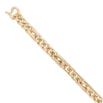 14ct Yellow Gold Fancy Bracelet 9"