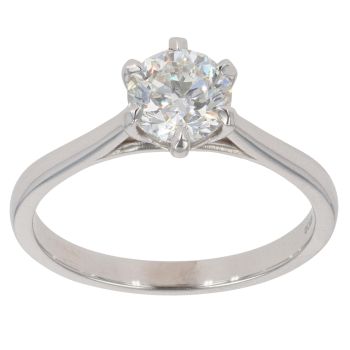 18ct White Gold 1.00ct Brilliant Cut Diamond Solitaire Ring