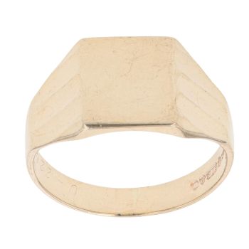 9ct Yellow Gold Patterned Signet Ring