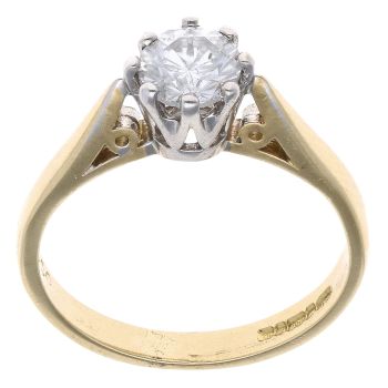 18ct Yellow Gold 0.50ct Brilliant Cut Diamond Solitaire Ring