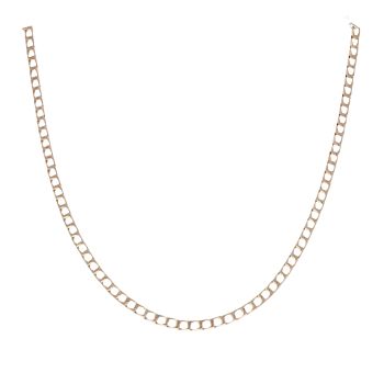 9ct Yellow Gold Square Curb Chain 18"