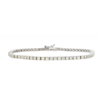 18ct White Gold 3.41ct Diamond Tennis Bracelet