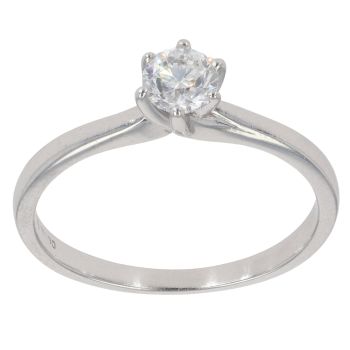 18ct White Gold 0.30ct Brilliant Cut Diamond Solitaire Ring