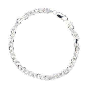 Silver Curb 8" Bracelet by Icesia