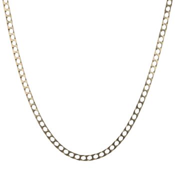 9ct Yellow Gold Square Curb Chain 22"