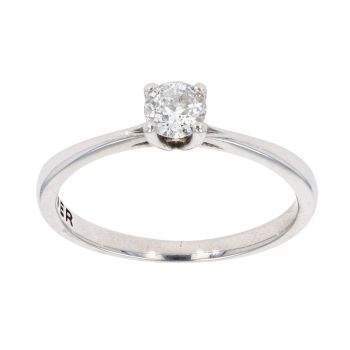 9ct White Gold 0.33ct Diamond Solitaire Ring