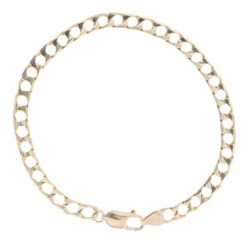 9ct Yellow Gold Curb Bracelet 9"