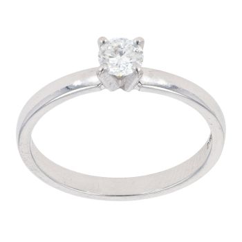 18ct White Gold 0.25ct Diamond Solitaire Ring