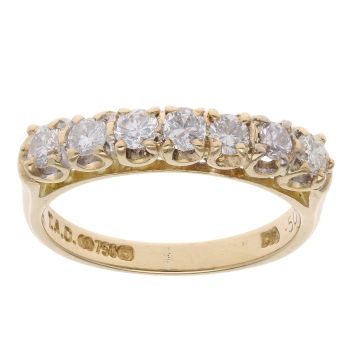 18ct Yellow Gold 0.50ct Diamond Five Stone Ring