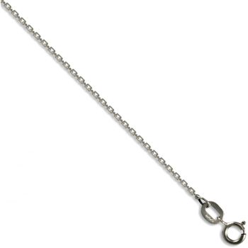 9ct White Gold Trace-Link Pendant Chain