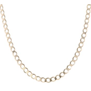 9ct Yellow Gold Curb Chain 22"