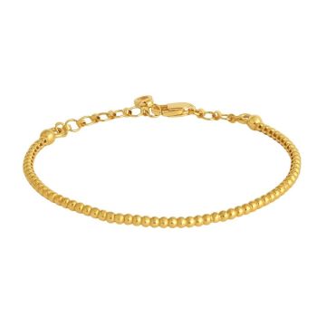 22ct Yellow Gold Plain Bangle with Lock
