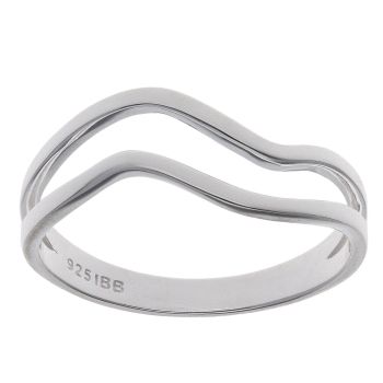 Silver Wave Ring By Icesia