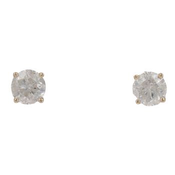 14ct Yellow Gold 1.50ct Brilliant Cut Diamond Stud Earrings