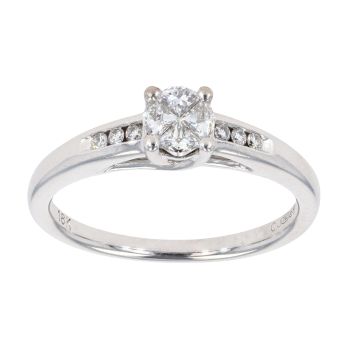 18ct White Gold 0.40ct Diamond Cluster Ring