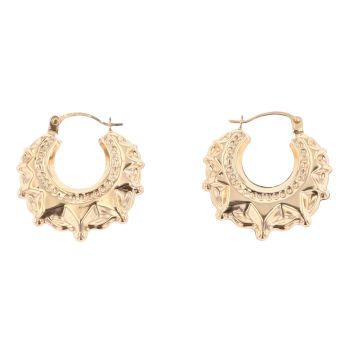 9ct Yellow Gold Creole Earrings