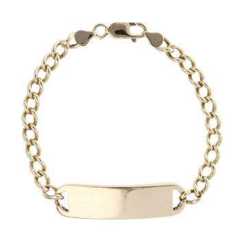 9ct Yellow Gold Curb I.D Bracelet 8.5"