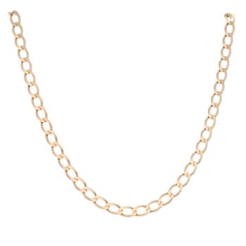 9ct Yellow Gold Curb Chain 18"