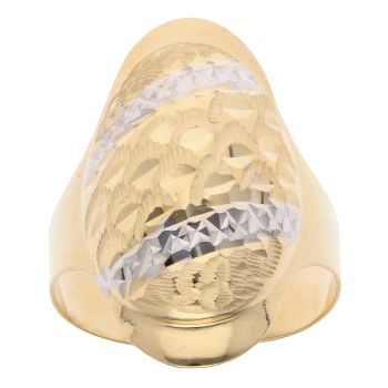 14ct Yellow And White Gold Fancy Patterned Ring