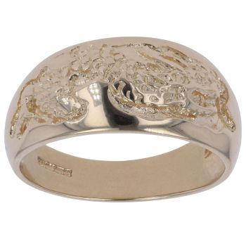 9ct Yellow Gold Dragon Signet Ring