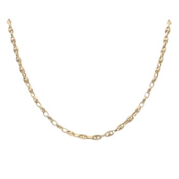 14ct Yellow Gold Belcher And Anchor Link Chain 24"