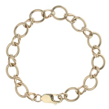 9ct Yellow Gold Fancy Bracelet 7.5"