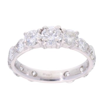 Platinum 2.25ct Diamond Trilogy Ring