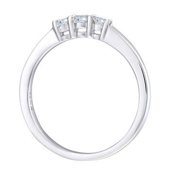 9ct White Gold 0.25ct Diamond Trilogy Ring
