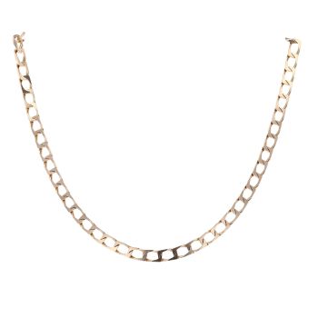 9ct Yellow Gold Square Curb Chain 20"